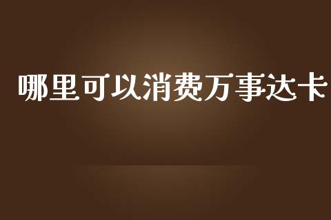 哪里可以消费万事达卡_https://m.qmgjg.com_货币基金_第1张