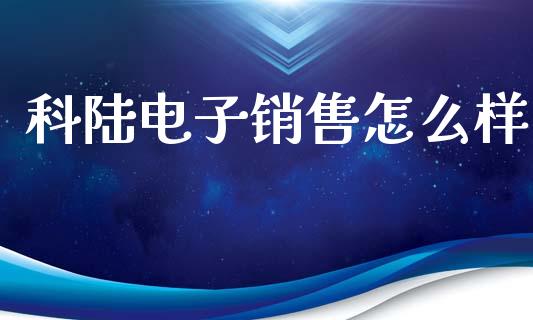 科陆电子销售怎么样_https://m.qmgjg.com_投资银行_第1张