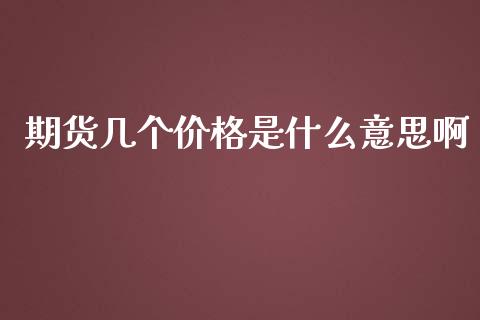 期货几个价格是什么意思啊_https://m.qmgjg.com_货币基金_第1张