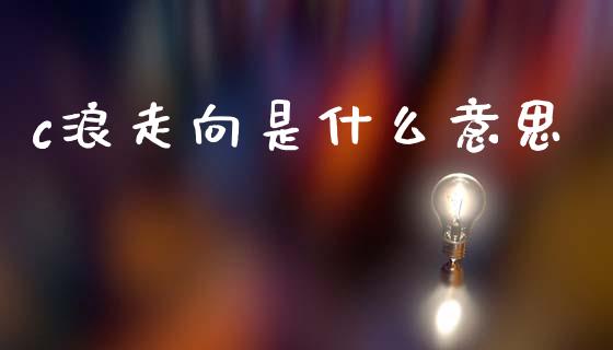 c浪走向是什么意思_https://m.qmgjg.com_资金管理_第1张