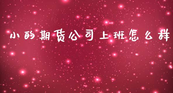 小的期货公司上班怎么样_https://m.qmgjg.com_货币基金_第1张
