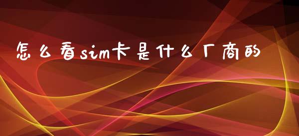 怎么看sim卡是什么厂商的_https://m.qmgjg.com_投资银行_第1张