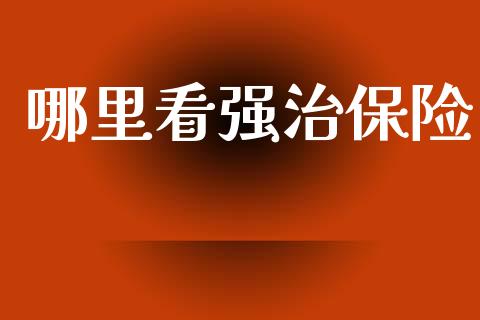 哪里看强治保险_https://m.qmgjg.com_货币基金_第1张