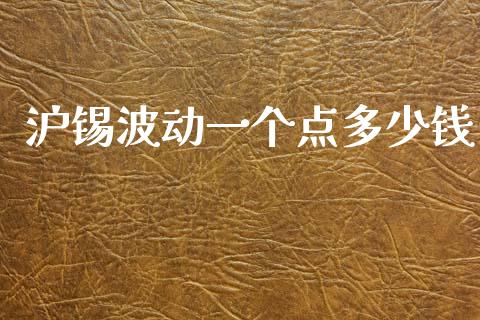 沪锡波动一个点多少钱_https://m.qmgjg.com_投资银行_第1张