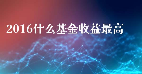 2016什么基金收益最高_https://m.qmgjg.com_投资银行_第1张