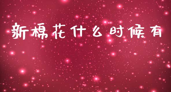 新棉花什么时候有_https://m.qmgjg.com_资金管理_第1张