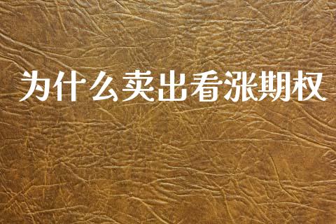 为什么卖出看涨期权_https://m.qmgjg.com_金融市场_第1张