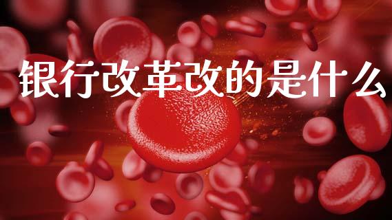 银行改革改的是什么_https://m.qmgjg.com_资金管理_第1张