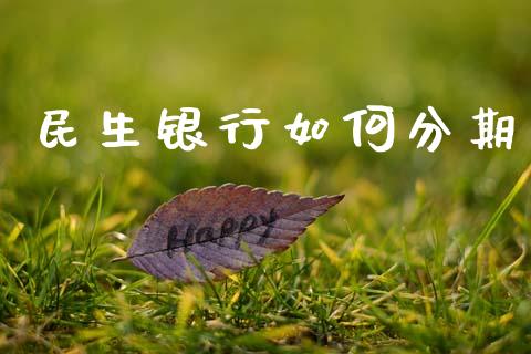 民生银行如何分期_https://m.qmgjg.com_金融市场_第1张