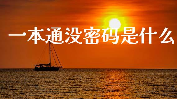 一本通没密码是什么_https://m.qmgjg.com_资金管理_第1张