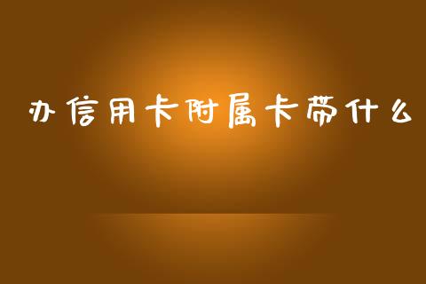 办信用卡附属卡带什么_https://m.qmgjg.com_货币基金_第1张