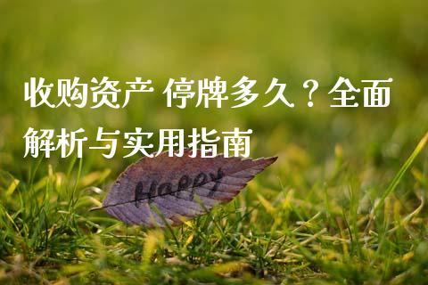 收购资产 停牌多久？全面解析与实用指南_https://m.qmgjg.com_货币基金_第1张