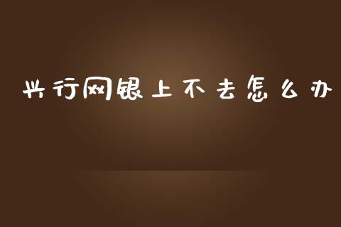 兴行网银上不去怎么办_https://m.qmgjg.com_金融市场_第1张