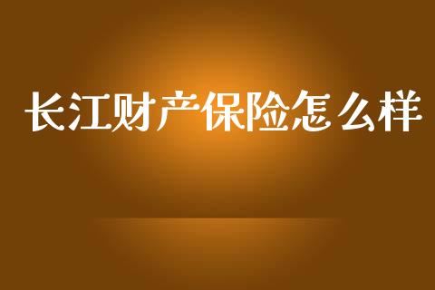 长江财产保险怎么样_https://m.qmgjg.com_资金管理_第1张
