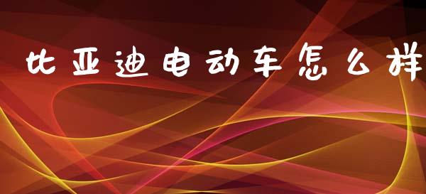 比亚迪电动车怎么样_https://m.qmgjg.com_投资银行_第1张