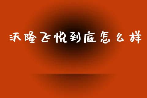 沃隆飞悦到底怎么样_https://m.qmgjg.com_资金管理_第1张