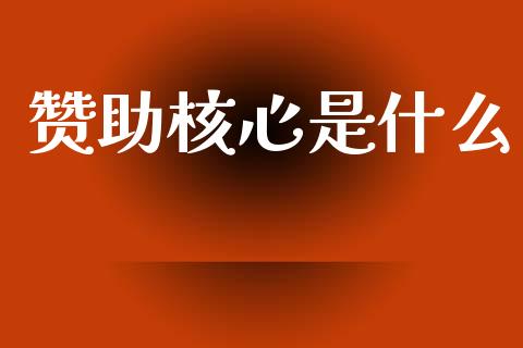 赞助核心是什么_https://m.qmgjg.com_投资银行_第1张