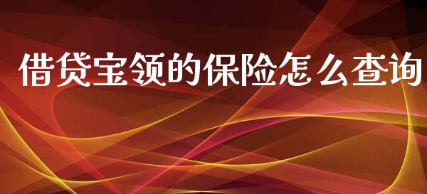 借贷宝领的保险怎么查询_https://m.qmgjg.com_资金管理_第1张