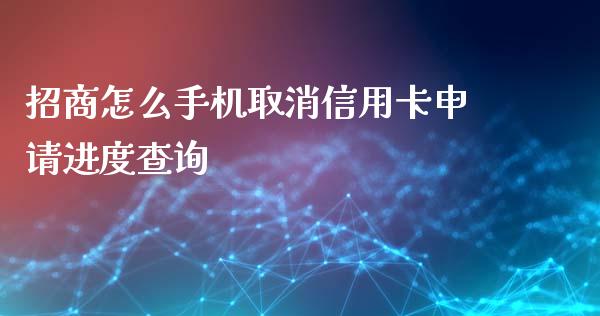招商怎么手机取消信用卡申请进度查询_https://m.qmgjg.com_货币基金_第1张