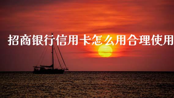 招商银行信用卡怎么用合理使用_https://m.qmgjg.com_货币基金_第1张