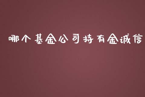 哪个基金公司持有金诚信_投资银行_第1张_资金管理_投资银行_金融市场_货币基金 哪个基金公司持有金诚信_https://m.qmgjg.com_投资银行_第1张
