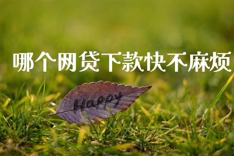 哪个网贷下款快不麻烦_https://m.qmgjg.com_投资银行_第1张