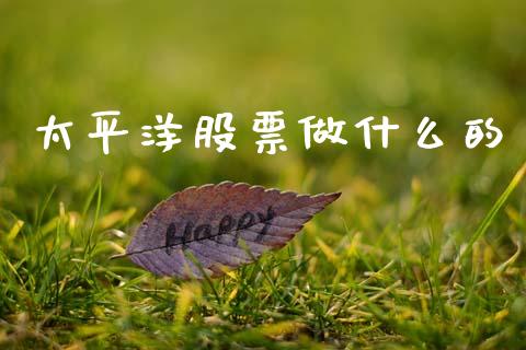 太平洋股票做什么的_https://m.qmgjg.com_资金管理_第1张