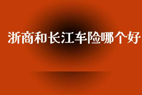 浙商和长江车险哪个好_https://m.qmgjg.com_资金管理_第1张
