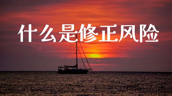 什么是修正风险_https://m.qmgjg.com_金融市场_第1张