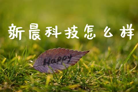 新晨科技怎么样_https://m.qmgjg.com_资金管理_第1张