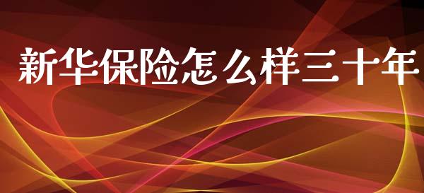 新华保险怎么样三十年_https://m.qmgjg.com_投资银行_第1张