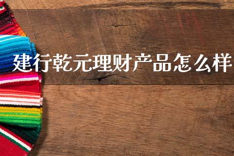 建行乾元理财产品怎么样_https://m.qmgjg.com_资金管理_第1张