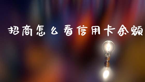 招商怎么看信用卡余额_https://m.qmgjg.com_资金管理_第1张