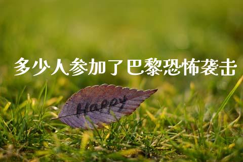 多少人参加了巴黎恐怖袭击_https://m.qmgjg.com_金融市场_第1张