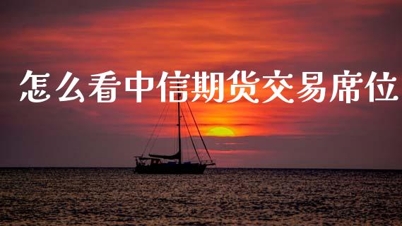 怎么看中信期货交易席位_https://m.qmgjg.com_资金管理_第1张