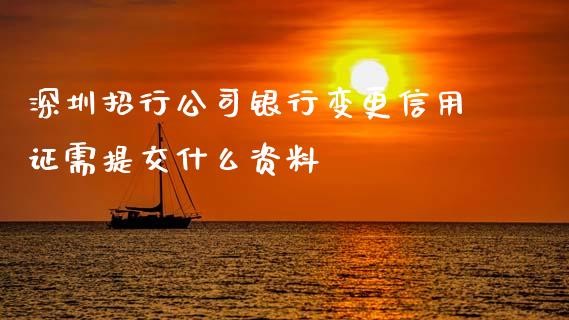 深圳招行公司银行变更信用证需提交什么资料_https://m.qmgjg.com_资金管理_第1张