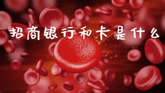 招商银行和卡是什么_https://m.qmgjg.com_货币基金_第1张