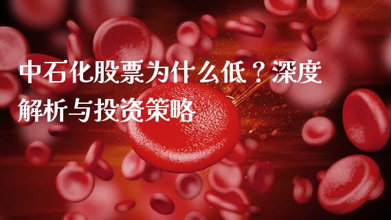 中石化股票为什么低?深度解析与投资策略_金融市场_第1张_资金管理_投资银行_金融市场_货币基金 中石化股票为什么低?深度解析与投资策略_https://m.qmgjg.com_金融市场_第1张