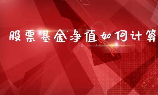 股票基金净值如何计算_https://m.qmgjg.com_资金管理_第1张