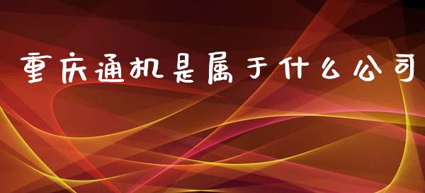 重庆通机是属于什么公司_https://m.qmgjg.com_金融市场_第1张