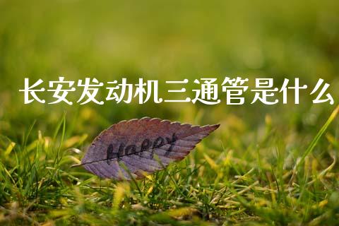 长安发动机三通管是什么_https://m.qmgjg.com_货币基金_第1张