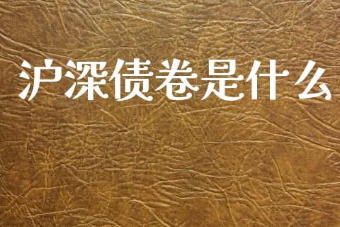 沪深债卷是什么_https://m.qmgjg.com_货币基金_第1张