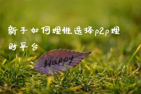 新手如何理性选择p2p理财平台_https://m.qmgjg.com_货币基金_第1张